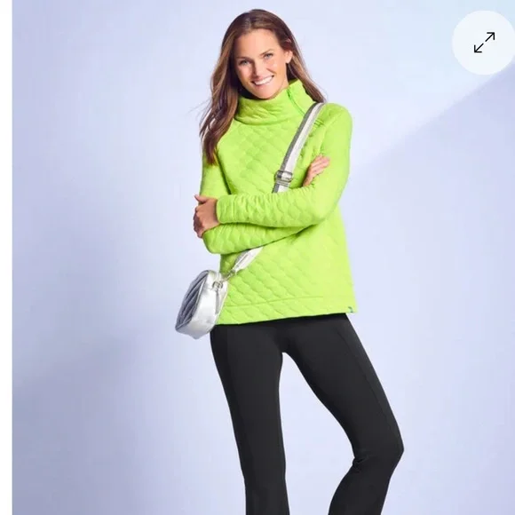 Like New Talbots Metallic Quilted Crossbody Bag silver - Picture 2 of 10